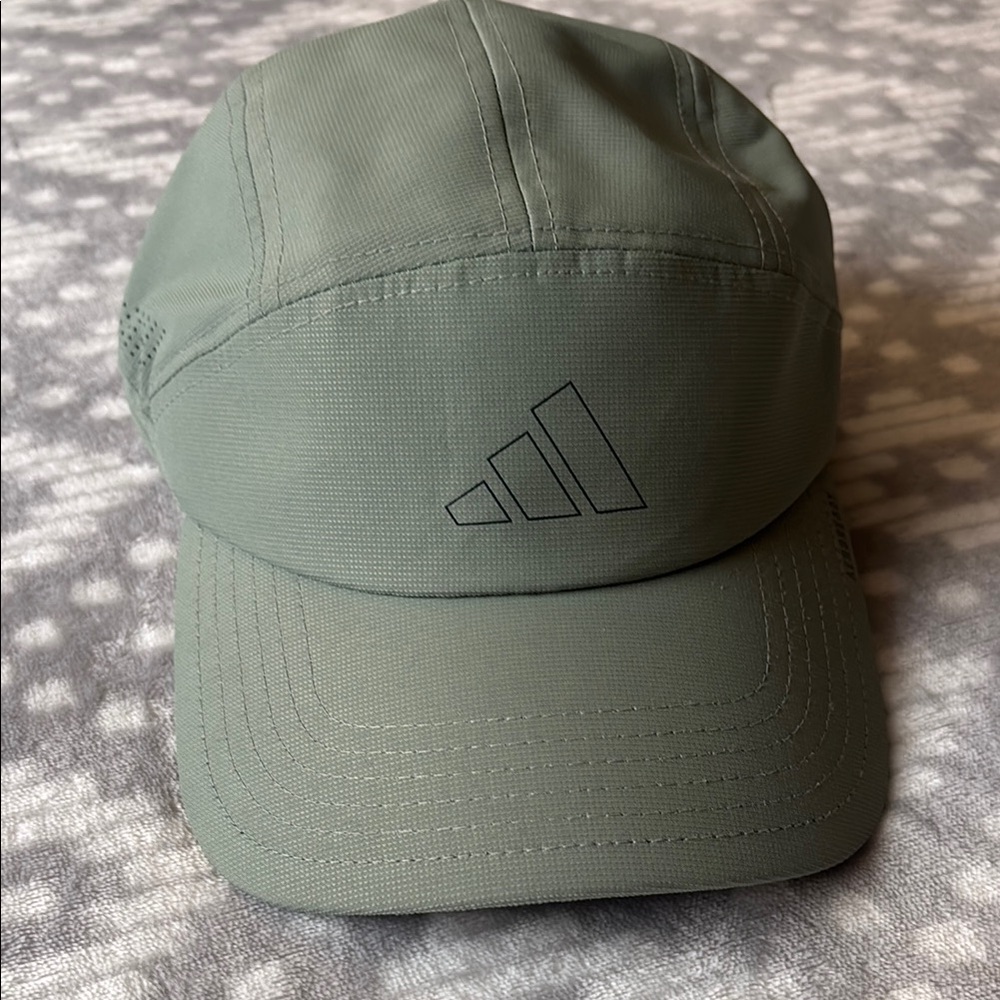 Adidas Green Curved Brim Hat with Trefoil Logo